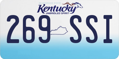 KY license plate 269SSI