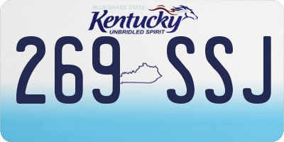 KY license plate 269SSJ
