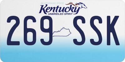 KY license plate 269SSK