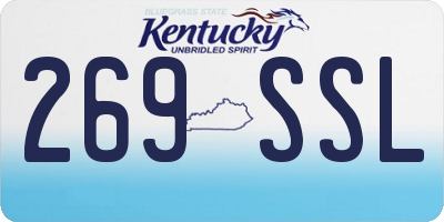 KY license plate 269SSL