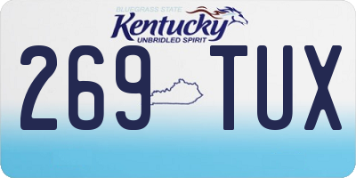 KY license plate 269TUX