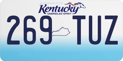 KY license plate 269TUZ