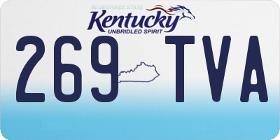 KY license plate 269TVA