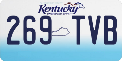 KY license plate 269TVB