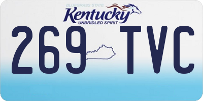 KY license plate 269TVC