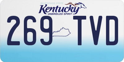 KY license plate 269TVD
