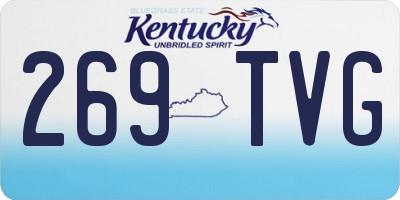KY license plate 269TVG