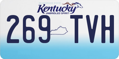 KY license plate 269TVH