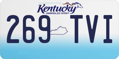 KY license plate 269TVI