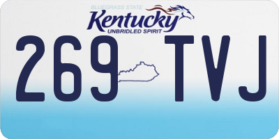 KY license plate 269TVJ