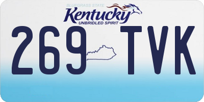 KY license plate 269TVK