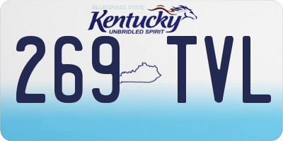 KY license plate 269TVL