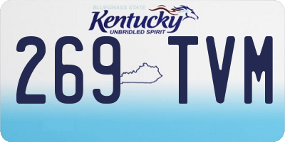 KY license plate 269TVM