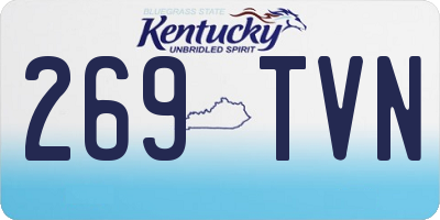 KY license plate 269TVN