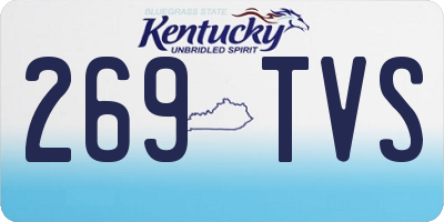 KY license plate 269TVS