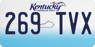 KY license plate 269TVX