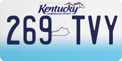 KY license plate 269TVY