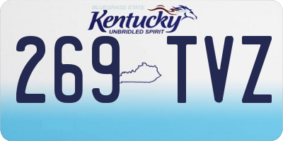 KY license plate 269TVZ