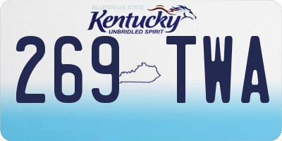 KY license plate 269TWA