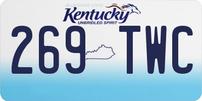 KY license plate 269TWC