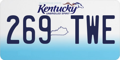 KY license plate 269TWE