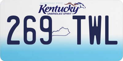 KY license plate 269TWL