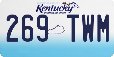 KY license plate 269TWM