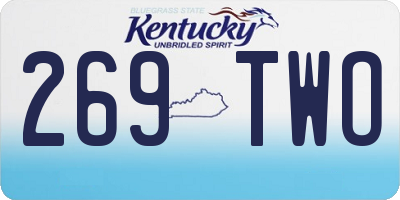 KY license plate 269TWO