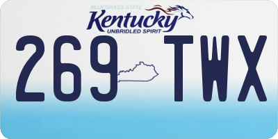 KY license plate 269TWX