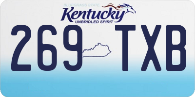 KY license plate 269TXB