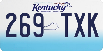KY license plate 269TXK