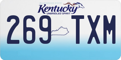KY license plate 269TXM