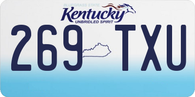 KY license plate 269TXU