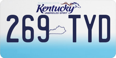 KY license plate 269TYD