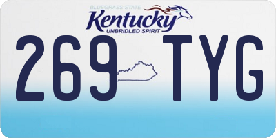 KY license plate 269TYG