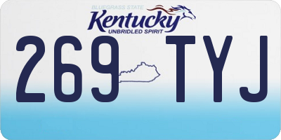 KY license plate 269TYJ