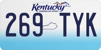 KY license plate 269TYK