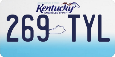 KY license plate 269TYL