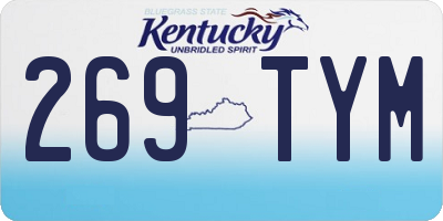 KY license plate 269TYM