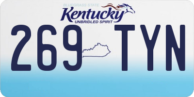 KY license plate 269TYN