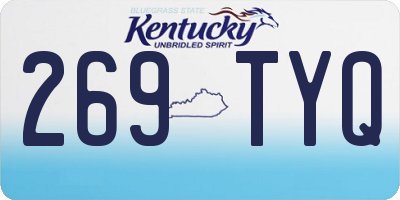KY license plate 269TYQ