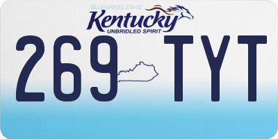 KY license plate 269TYT
