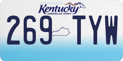KY license plate 269TYW