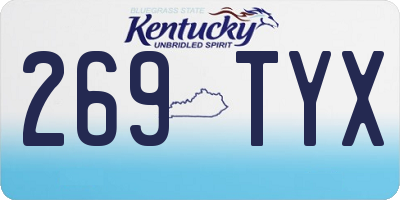 KY license plate 269TYX