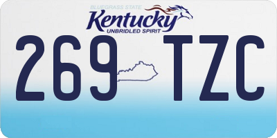 KY license plate 269TZC