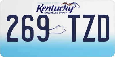 KY license plate 269TZD