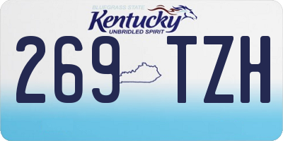 KY license plate 269TZH