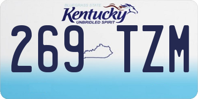 KY license plate 269TZM