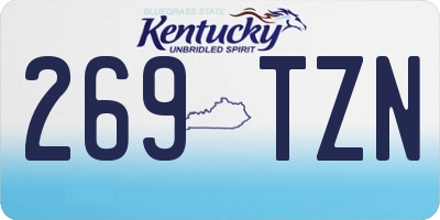 KY license plate 269TZN