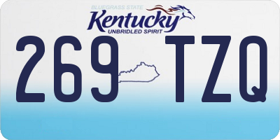 KY license plate 269TZQ